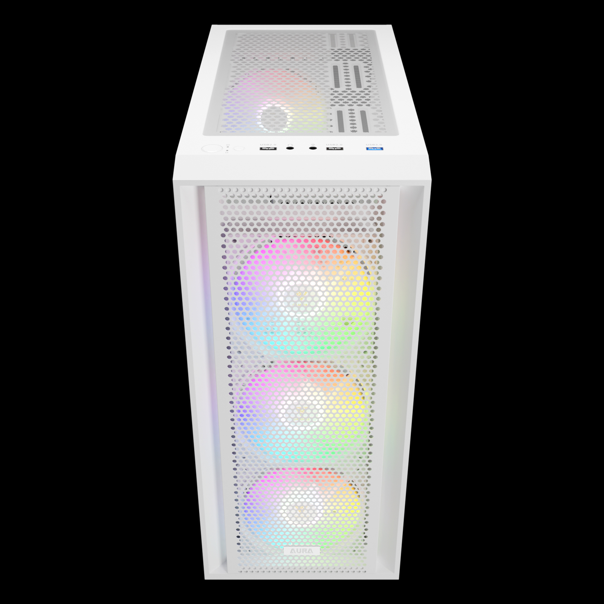 GAMDIAS AURA GC2 ELITE ARGB Mid Tower Gaming Case - White GAMDIAS AURA GC2 ELITE ARGB Mid Tower Gaming Case - White